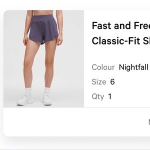 Lululemon Fast and Free Shorts 3in.